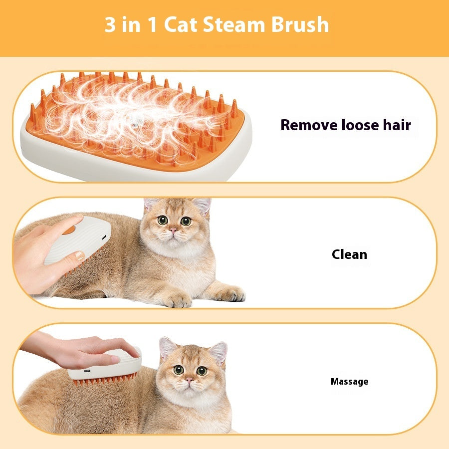 Steam Grooming Brush – Smooth, Clean, and Happy Pets ✨