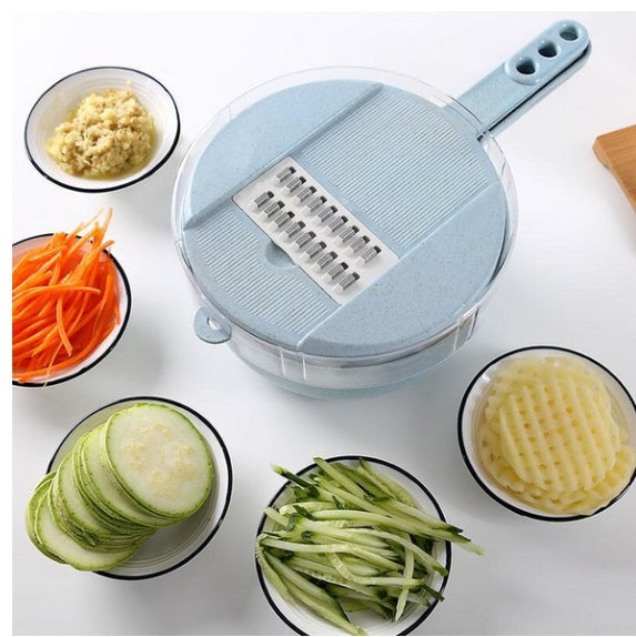 All-in-One 8-in-1 Vegetable Slicer with Strainer & Peeler