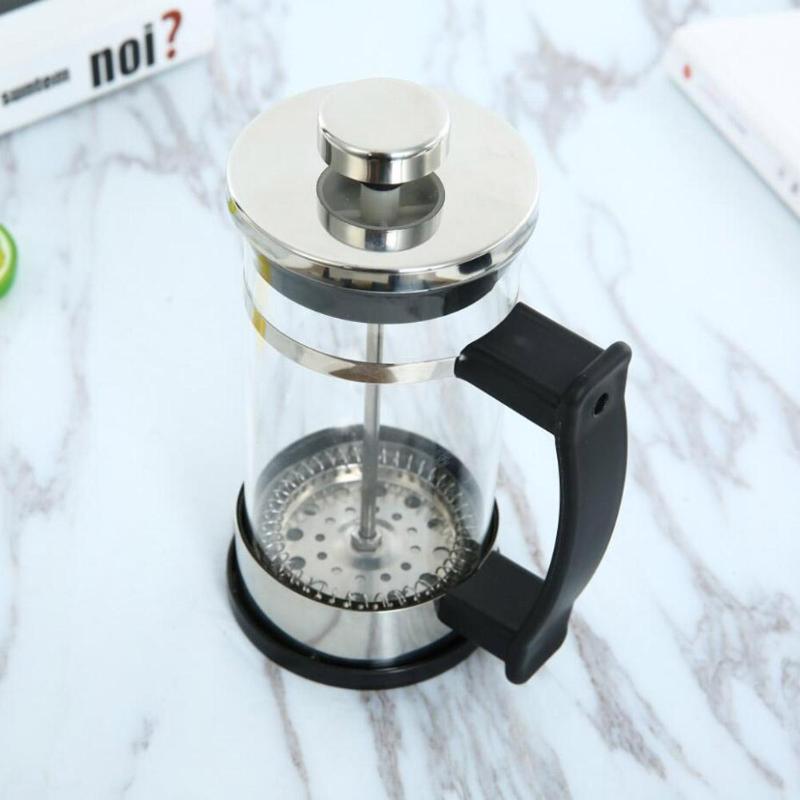 Glass & Stainless Steel Coffee Maker – 350ml Compact Brew Cup