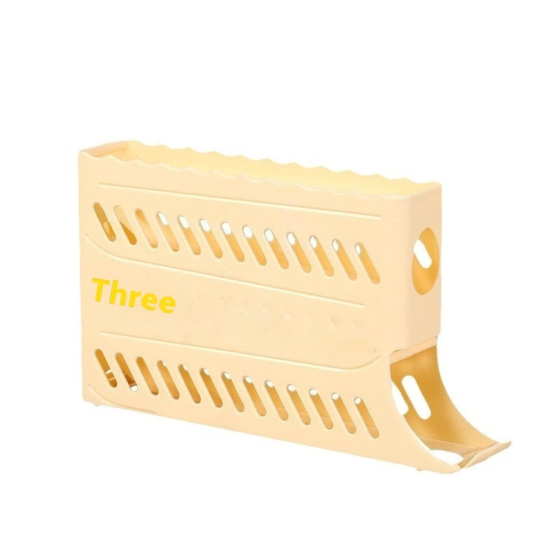 Egg Storage Box Refrigerator Side Door Food Grade Rack Automatic Rolling Fresh-keeping