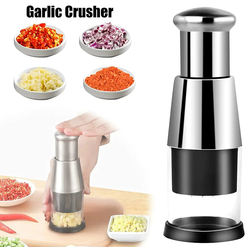 All-in-One Garlic Crusher and Vegetable Chopper Gadget